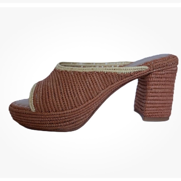 Carrie Forbes Tan Woven Mule Platform - Picture 3 of 12